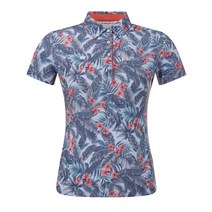 임페리얼 임페리얼 여성 플라워 프린트 티셔츠 네이비 (PTZ121049)