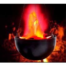 미니화로 모형 불구덩이 촬영용 장식용 불꽃 화로, 붉은 화로20cm 매달려 플러그
