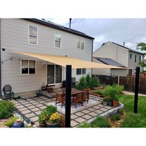 트라이픽스 삼각 사각 그늘막 선쉐이드 타프, 3x3m, 베이지