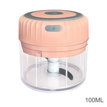 식품교반충진기 미니 전기 마늘 다지기 100/250mL 생강 USB 충전 고추 야채 주방 도구, 02 100ml pink, 04 100ml pink