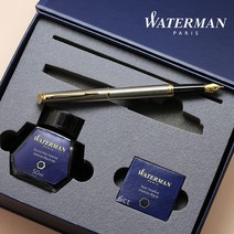 워터맨 [무료각인+선물포장]뉴헤미스피어 스텐 만년필 세트(병잉크+잉크카트리지), 스텐GT, F