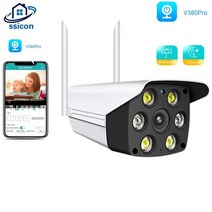 스마트 홈카메라 헤이홈 텐플 pro 탑4 v380 3mp wifi 야외 방수 보안 보호, 3mp 및 128g 카드, 협력사, 3.6mm