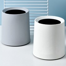 미니휴지통 원터치 3L 책상 쓰레기통 주방 욕실 작은방 컴퓨터 화장대, 화이트
