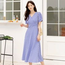 시크라인 플레밍 깅엄 체크 원피스