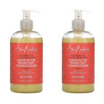 SheaMoisture 리브인 린스아웃 컨디셔너 레드팜오일&코코아버터 384ml 2팩