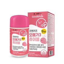 내츄럴플러스 키즈 오메가3 츄어블 90캡슐 유아 어린이 DHA 알티지 베타카로틴 비타민D 눈 뼈 건강 항산화 면역기능 성장발달 영양제 맛있는레몬맛 젤리 꾸미 비린맛없는 편식하는 입, 1병