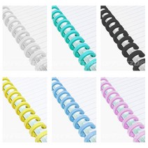 30공 바인더링 루즈링 제본와이어링 16mm 50개입, 분홍