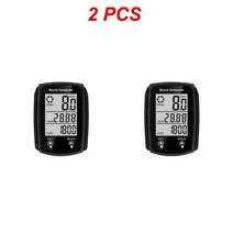 실내자전거속도계 자전거 컴퓨터 유선 속도계 주행 거리계 스톱워치 시계 사이클링 속도 카운터 액세서리 1 5 개, [13] 블랙 2 개