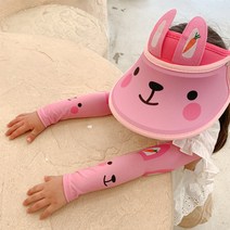 도비러비 귀여운 캐릭터 아동 썬캡+쿨토시 세트 선캡