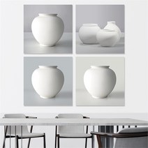 부자되는 달항아리 백자 도자기 액자 4종 3호(22x22cm), 4번