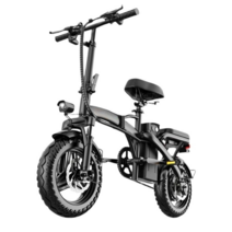 MONTHERIA 전기자전거 48V 접이식 탄소강 전동자전거 B918-128, 표준판, 10AH-30KM