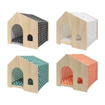 애구애구 예쁜강아지집 만들기 숨숨집 원목 마이하우스, 마이하우스 화이트스트라이프