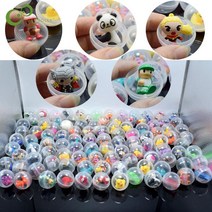 어린이 아기 실내 놀이터 놀이기구 미끄럼들 10/20pcs 32mm Gacha 혼합 인형 장난감 투명한 공 깜짝 계란 캡슐 모델 DDJ, [02] 20pcs random