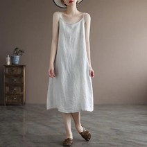 린넨 나시 여름 가을 루즈 원피스