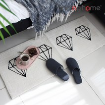 [천삼백케이] [샤이닝홈] 샤인 주방 발매트 다이아L 러그, 아이보리