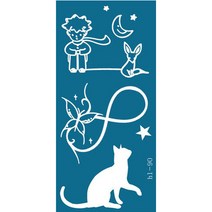 재사용가능 헤나타투 셀프헤나도안, 1개, h1-90