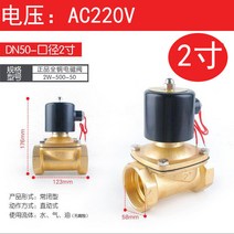 튼튼한 상시닫힘 솔밸브 솔레노이드밸브15A 20A 25A 35A 40A 50A, DN50-2인치-AC220V + 1개