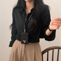 [발리걸] 데일리 레이어드 크롭 긴팔 셔츠 블라우스