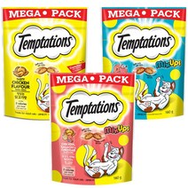 템테이션 고양이 믹스업 간식 160g x 3p 세트, 닭고기+닭고기&체다&연어+참치&연어&새우, 1세트