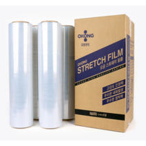오공 스트레치필름 20mic x 500mm x 350m 1박스 4롤 공업용랩 포장용랩 파레트랩 산업용랩, 20micx500mmx350m/한박스(4롤)