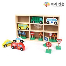 유아 교통놀이 원목자동차 도로표지판 신체발달 안전