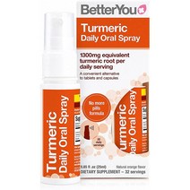 영국 베러유 BetterYou Turmeric Daily Oral Spray 터메릭 데일리 액상 스프레이 오렌지향 25ml, 6팩