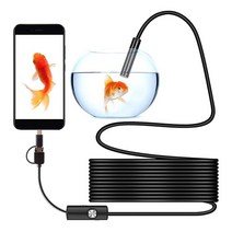 방수 내시경 카메라 5.5/7mm HD 내시경 카메라 6 LED IP67 방수 산업용 자동차 검사 3-in-1 USB, 02 7mm, 01 1m