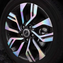 [카르쉐] 티볼리에어 휠 홀로그램 스티커 카본 휠스티커 프로텍터 17인치, 1세트, Car_무광카본블랙