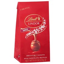 Lindt LINDOR 밀크 초콜릿 트러플 부드럽고 녹는 트러플 센터가 있는 밀크 초콜릿 캔디 선물용으로 좋음 22.7g(0.8온스) 백 (24팩), Chocolate_0.8 Ounce (Pack of 2, 24g, 24팩