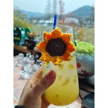 핸드메이드 뜨개질 순뜨개 머리핀 머리끈 완성품