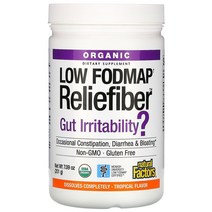 Natural Factors 내추럴 팩터스 로우 포드맵 섬유질 트로피칼 Low Fodmap Reliefiber 201g