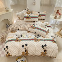 만화 스타일 베갯잇몸 4 피스 침구