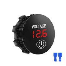 자동차 보트 마린에 대 한 디지털 터치 디스플레이 패널 12V LED 디지털 전압계 방수 전압 게이지 미터 배터리 테스터, Red Touch
