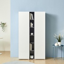 센터 피규어전시 양문도어 선반수납장 신혼부부 정리, 오크