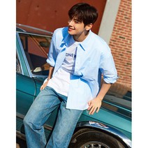 [지오다노] 043503 차은우 오버사이즈 옥스포드 오버핏 셔츠 10컬러