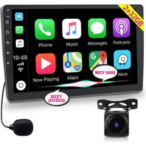 [2+32G] 10.1 inch Android 11 Double Din Car Stereo with Android Auto and Apple Carplay Touchscreen R, 2+32G with Carplay&Android Aut