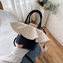 프릴이 많은 크로스 백 레이스 양동이 숄더 가방