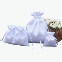 포장 실크 공단 주머니 화이트 가방 포켓 미니 파우치 백
