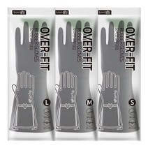 예스미 명진 오버핏 고무장갑 S, 10개, 그레이, 소(S)