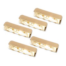 [동대문패션포인트] 고급 마감용 컬러 끝쇠 가방 벨트 허리띠부자재 5개, 무광골드