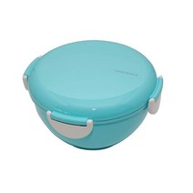 완벽한 점심을 위한 도시락 그릇 일본에서 제작된 친환경 도시락 상자 재활용 PET 병 전자레인지 및 식기 세척기 사용 가능 타케나카 도시락 상자 (에다마메 그린), Blue Ice