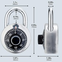 AOSRUM Lock 체육관 및 학교 사물함용 콤비네이션 자물쇠 사물함 잠금 16팩 안전 조합 미니 자물쇠130547
