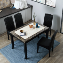 베스트리빙 데미안 코코 4인용 화강암 대리석 OR 12T 포세린 통세라믹 식탁 테이블세트/의자4개 10colors, 1200투톤대리석/코코초코의자4개