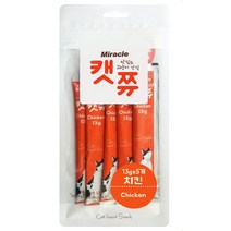 미라클 캣쮸 (13g X 5개) 6종 소고기 치킨 참치 도미 연어 고양이간식, 1개