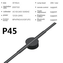 3D 홀르그램 팬 디스플레이 프로젝터 광고 이미지 간판 라이트 밤 최신 와이파이 램프, p45, 우리를