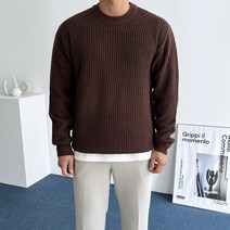 데일트 남자 빅사이즈 하찌 라운드 오버핏 니트