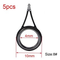 낚시대가이드링 수리부품세트 원투 낚시대 가이드캡 가이드 모음 5 개대 3mm 23mm, 8