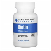레이크에비뉴뉴트리션 비오틴 10000mcg 30캡슐, 1개, 30정, 1개