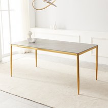 소티디자인 에일리 골드스틸 6인 세라믹 식탁 테이블 - 2color, 에일리 그레이 무광 6인 식탁