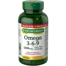 네추럴스바운티 오메가 3 6 9 피쉬 오일 1200mg 200sg